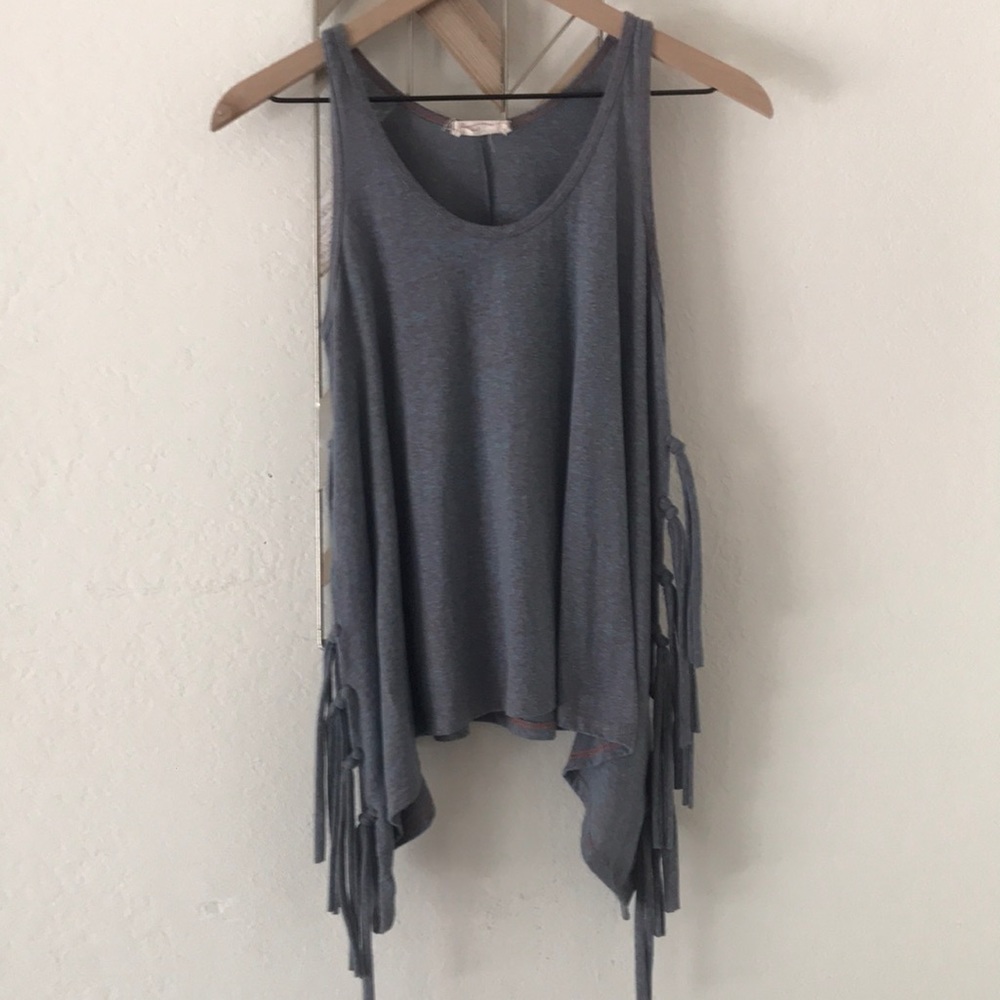 Audrey 3+1 fringe tank top